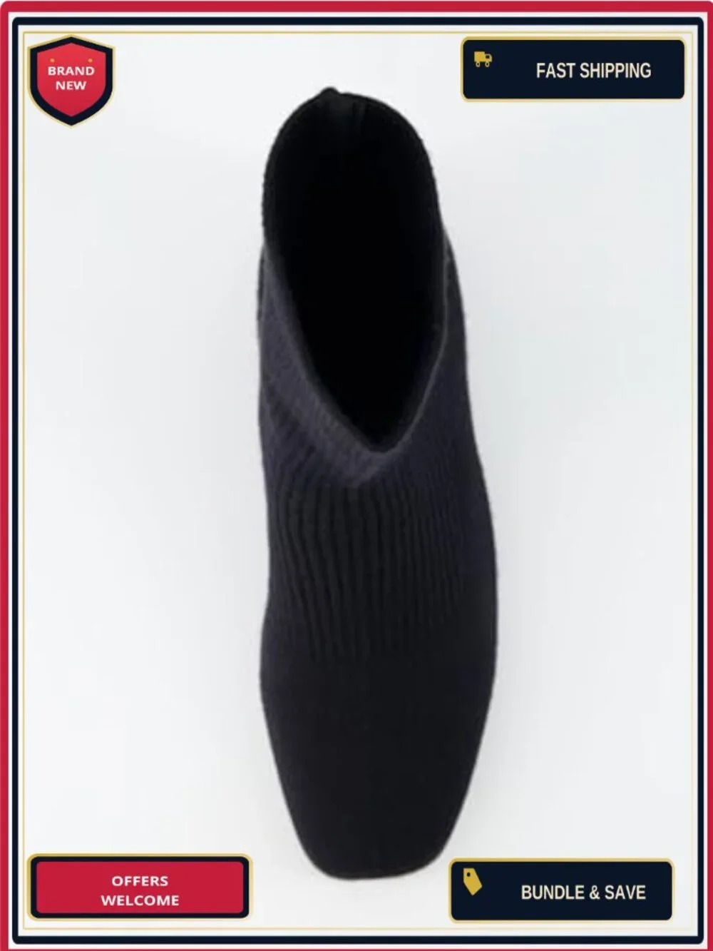 Cushionaire Women's Knit Ankle Boot, Block Heel, Memory Foam, Pull-On